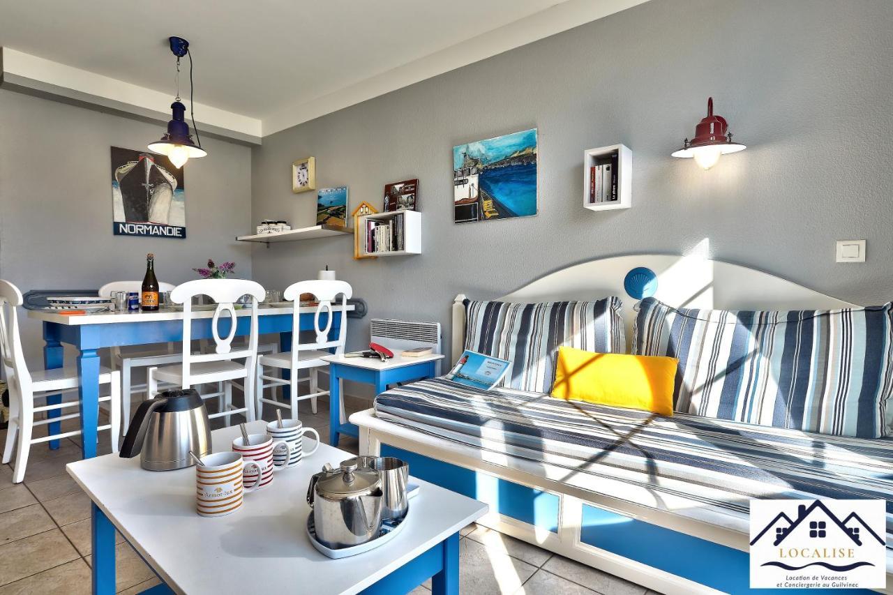 LocaLise - Maison E2 au Guilvinec - A 20m de la mer avec jardin et piscine - Tout à pied, plage, port, centre commerces, marché - Wifi inclus - Vue mer de la chambre - Animaux bienvenus - Linge de lit inclus Exterior foto